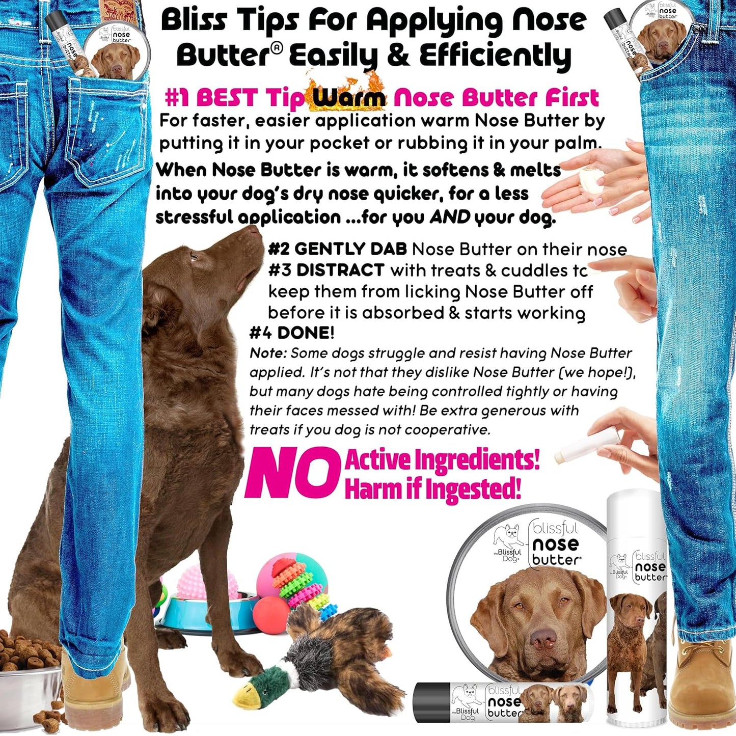 The Blissful Dog Chesapeake Bay Retriever Unscented Nose Butter, 2-Ounce