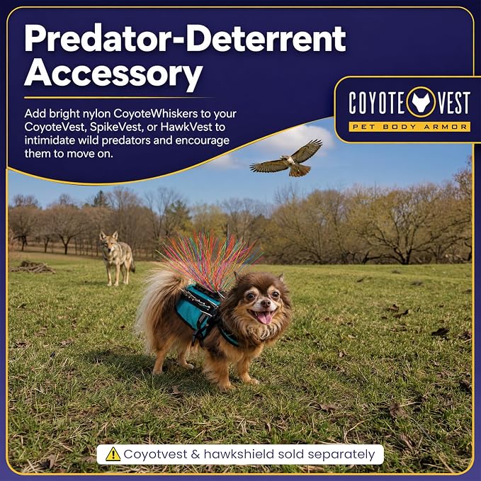 Coyotevest Coyotewhiskers Protective Nylon Dog Harness Bristles, Neon Pink | Nylon Bristles for Coyotevest or Spikevest Help Deter Coyotes, Aggressive Dogs and Birds of Prey Dog Accessory Made in USA