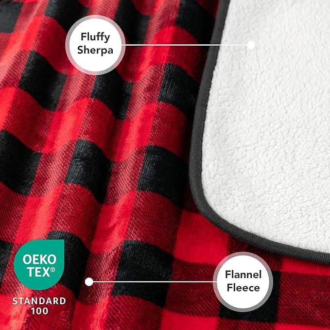 PetAmi Waterproof Dog Blanket for Small Medium Dogs, Pee Proof Pet Blanket for Couch Bed, Reversible Water Proof Blanket for Puppy Indoor Cat, Soft Dog Fleece Blankets Washable, 29x40 Checkered Red