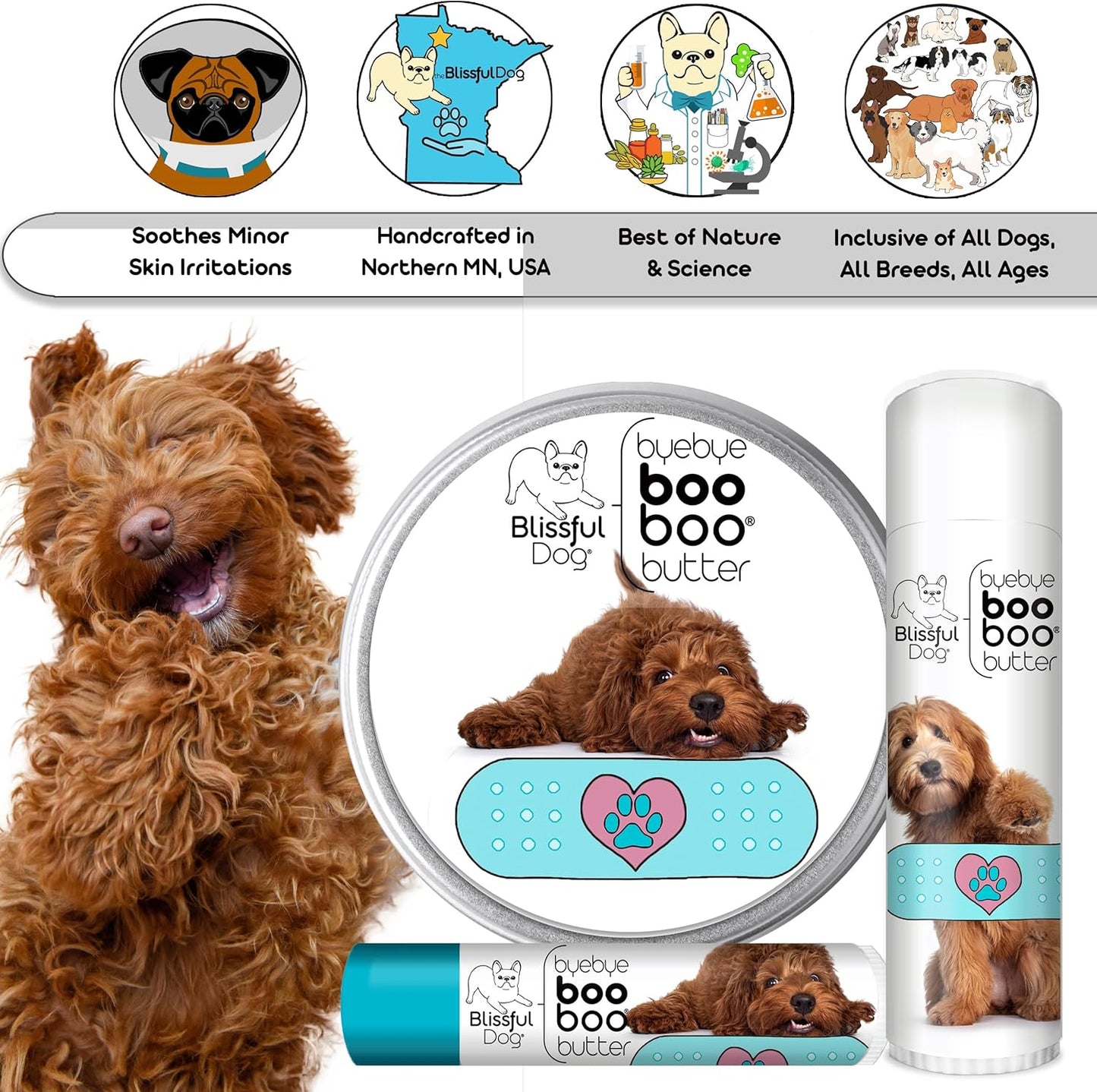 The Blissful Dog Labradoodle Boo Butter, 0.50 oz