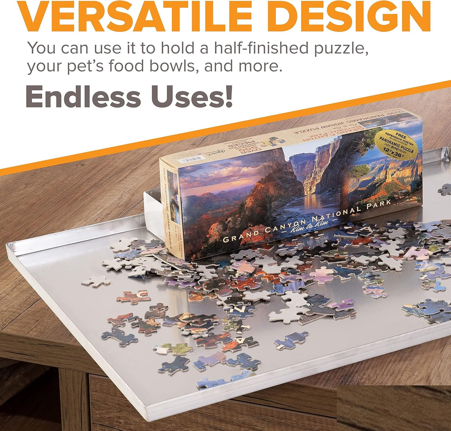 23.5" x 16.5" Metal Replacement Dog Crate Pan Chew Proof Crack Proof Pet Kennel Tray Central Dog Training Crate Pan Pet Supplies, Stainless Steel, 1" H