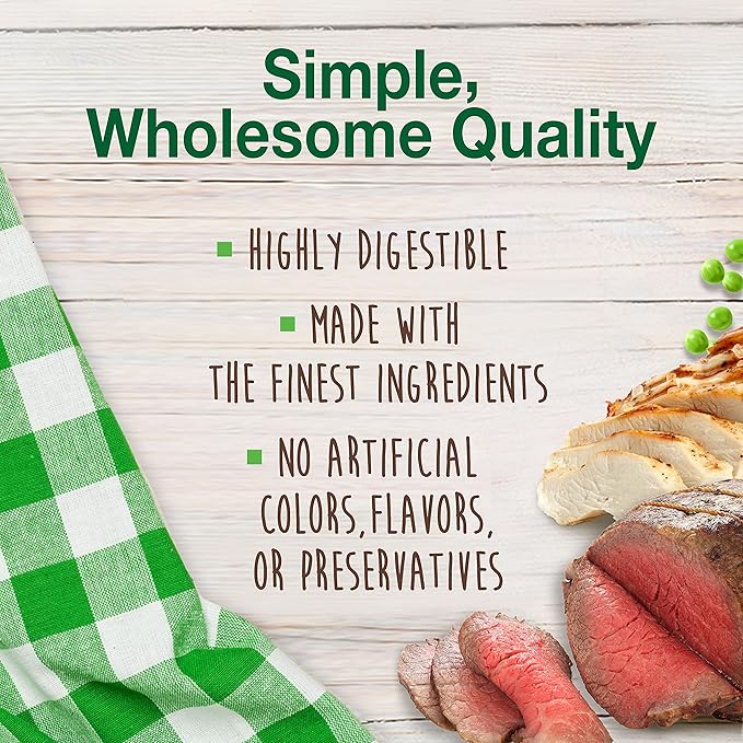 Nylabone Healthy Edibles Natural Dog Chews, Long Lasting Bones for Dogs, Roast Beef & Chicken Flavor Dog Treats, X-Small (8 Count)