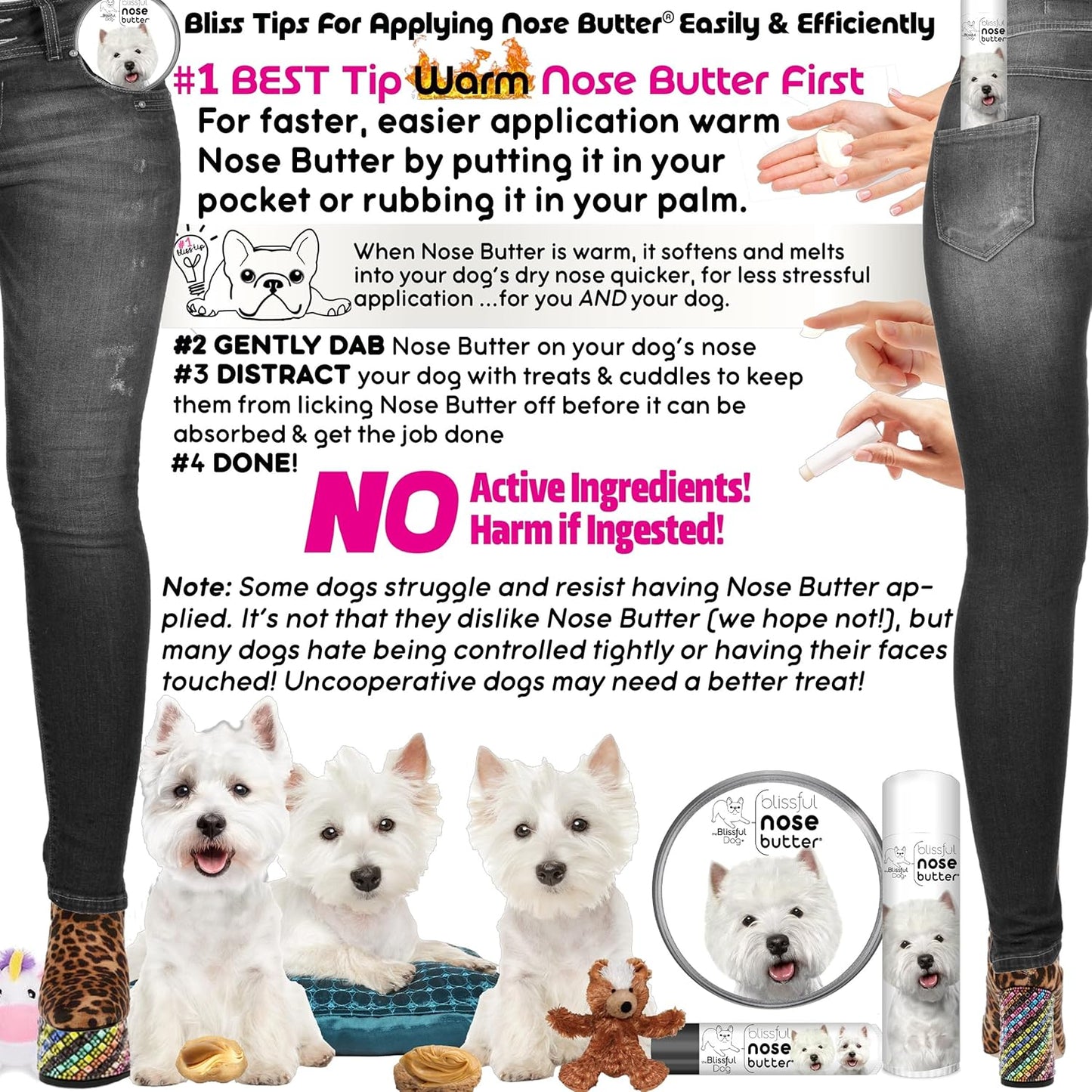 The Blissful Dog West Highland Terrier Unscented Nose Butter