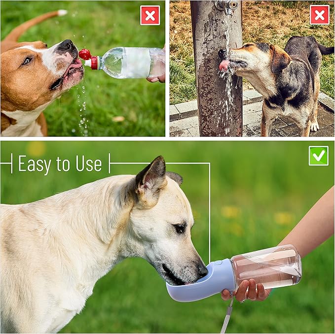 Mr. Pen- Portable Dog Water Bottle, 19 oz, Large | Leak Proof Puppy Water Dispenser with Drinking Feeder for Pets, Outdoor Walking, Hiking, Travel, Not Dishwasher Safe