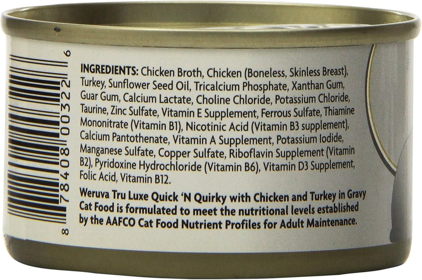 Weruva Truluxe Cat Food, Quick 'N Quirky with Chicken & Turkey in Gravy, 3Oz Can (Pack of 24)