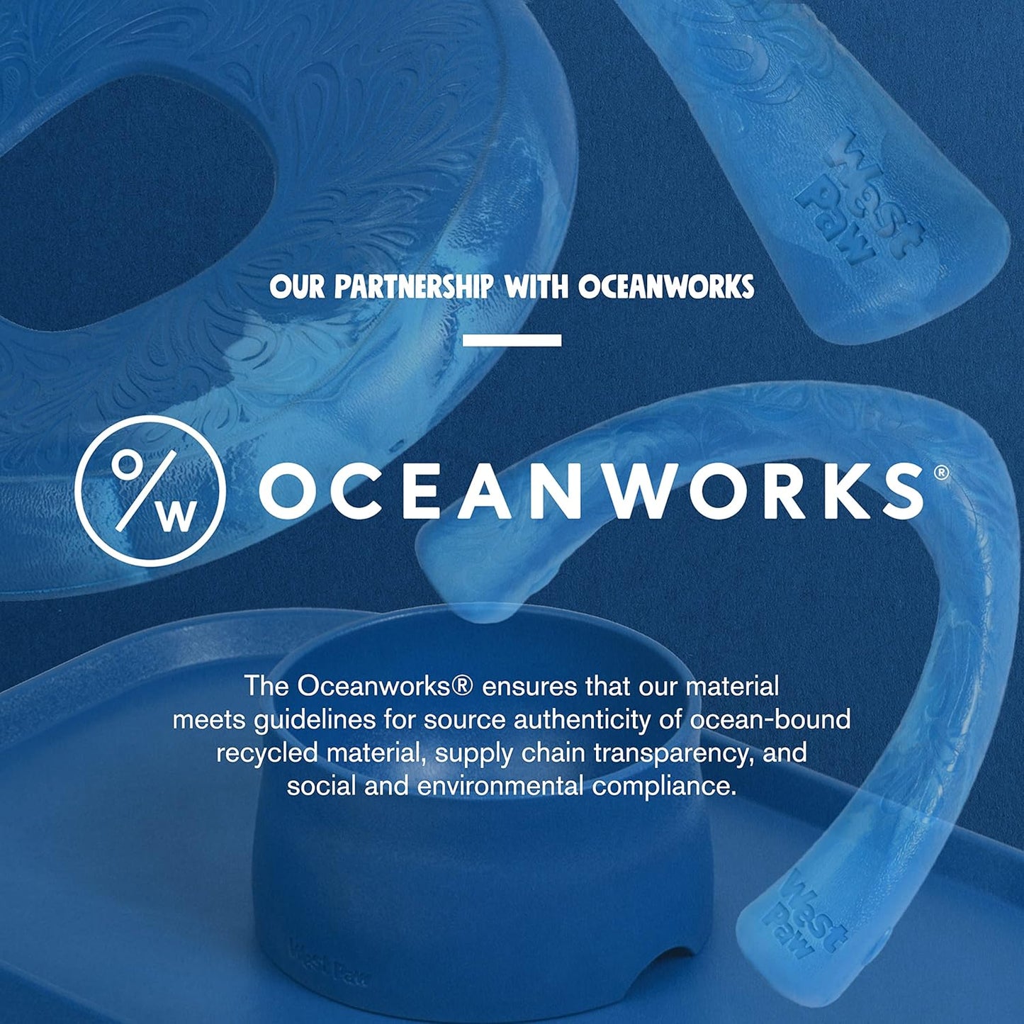 WEST PAW Seaflex Sailz Dog Toy Flying Disc - Machine Washable Eco-Friendly Zogoflex Toys for Moderate Chewers - Perfect for Fetch, Gnawing, Catch, Pet Training - Surf