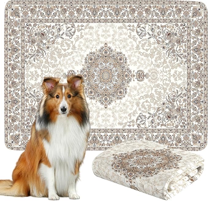Washable Pee Pads for Dogs, Reusable Dog Training Pads. 54''x72'' Super Absorbent Dog Rugs, Non-Slip and Leakproof Pee Mat for Dogs, Large Whelping Pads for Crates and Floors