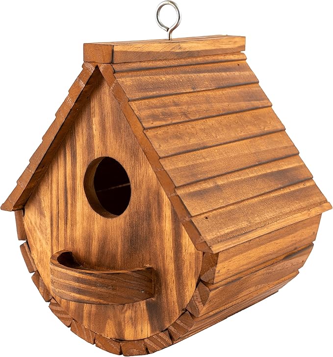 Set of 2 COLEBA Bird Houses for Outside,Outdoor Bird House Bird Families Bluebird Finch Cardinals Hanging Birdhouse for Garden