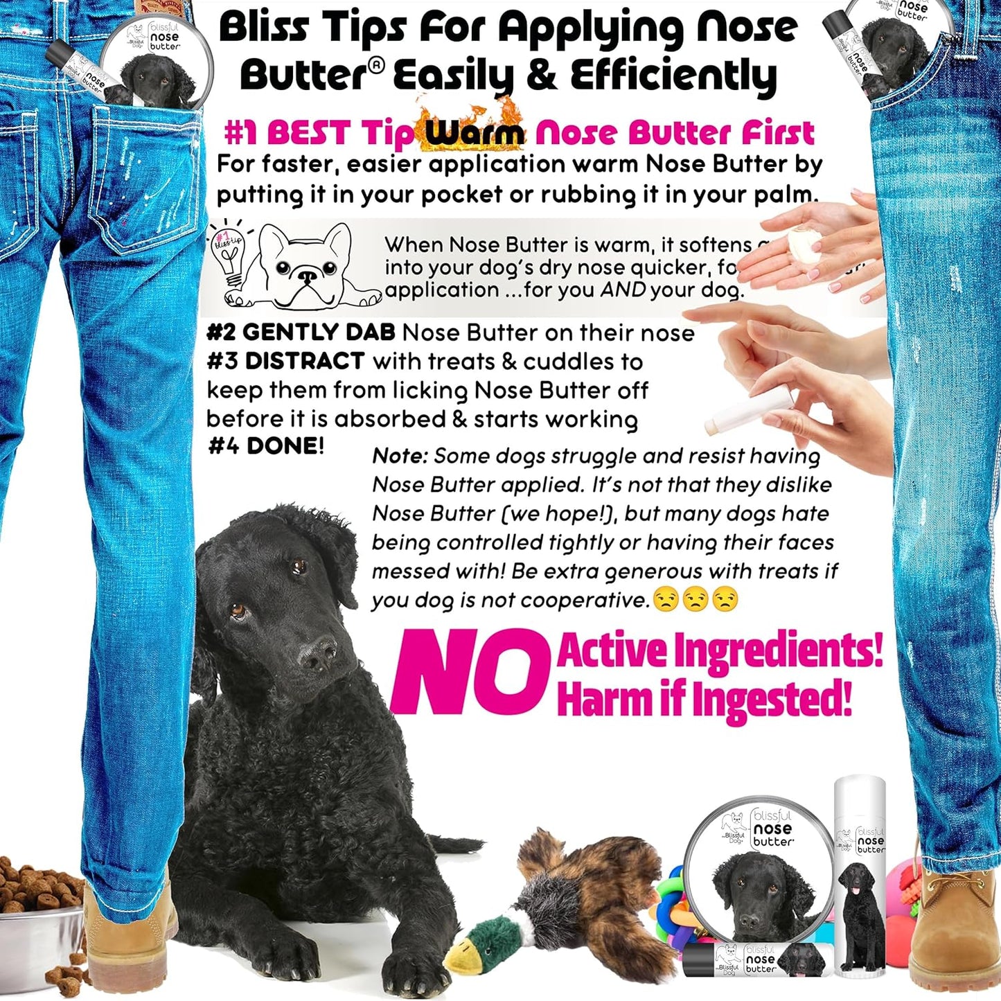 The Blissful Dog Curly-Coat Retriever Unscented Nose Butter, 1-Ounce