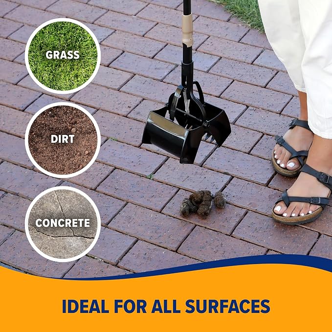 Arm & Hammer Pooper Scooper Claw Scoop Dog Poop Scooper for Yard Pet Waste Management System | One handed grabbing action makes outdoor cleanup quick, keeps hands clean while picking up after pups on daily walks outside