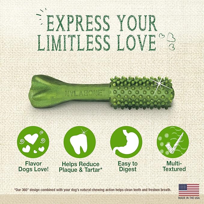 Nylabone Nutri Dent Dog Dental Chews - Natural Dog Teeth Cleaning & Breath Freshener - Dental Treats for Dogs - Fresh Breath Flavor, Medium (20 Count)