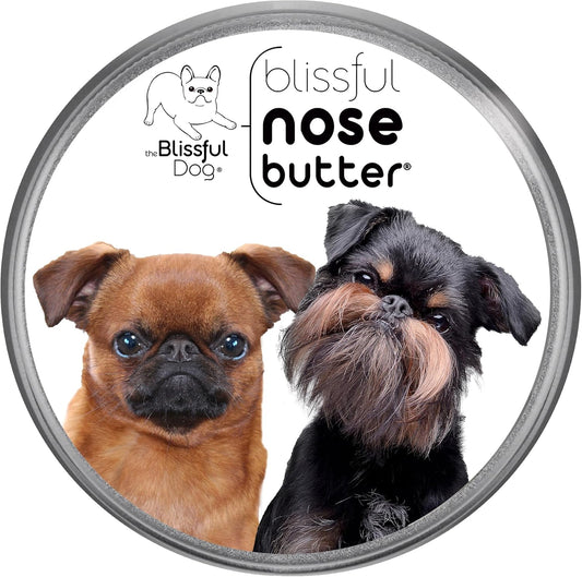 The Blissful Dog Brussels Griffon Nose Butter for Dry, Cracked Skin, Lick-Safe Dog Nose Balm with Moisturizing Shea Butter, Almond, Olive, and Essential Oils, Pet Supplies, Uncented, 1 oz.