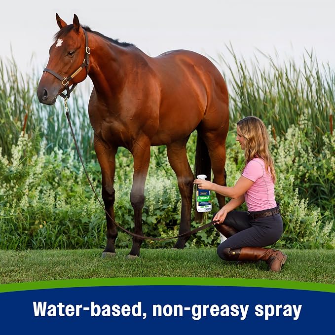 Farnam Equisect Water-Based Botanical Fly Repellent, Horse Fly Spray with Herbal Scent for Horses, Dogs and Cats, 32 Oz