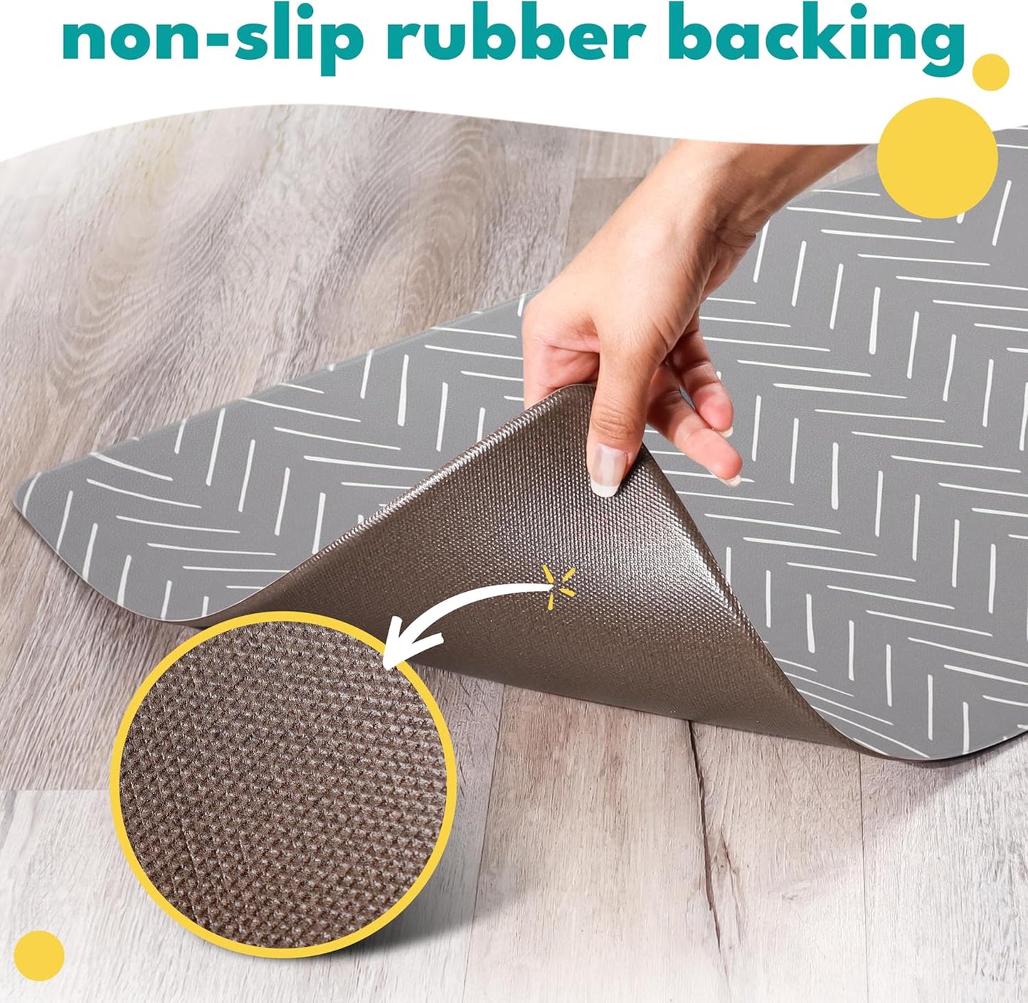 NALALAS Large Dog Mat for Food and Water, Cat Feeding Mat | Large Waterproof Dog Bowl Mat | Non-Slip Pet Food Mat for Floors | Pet Mats for Food and Water | Easy to Clean