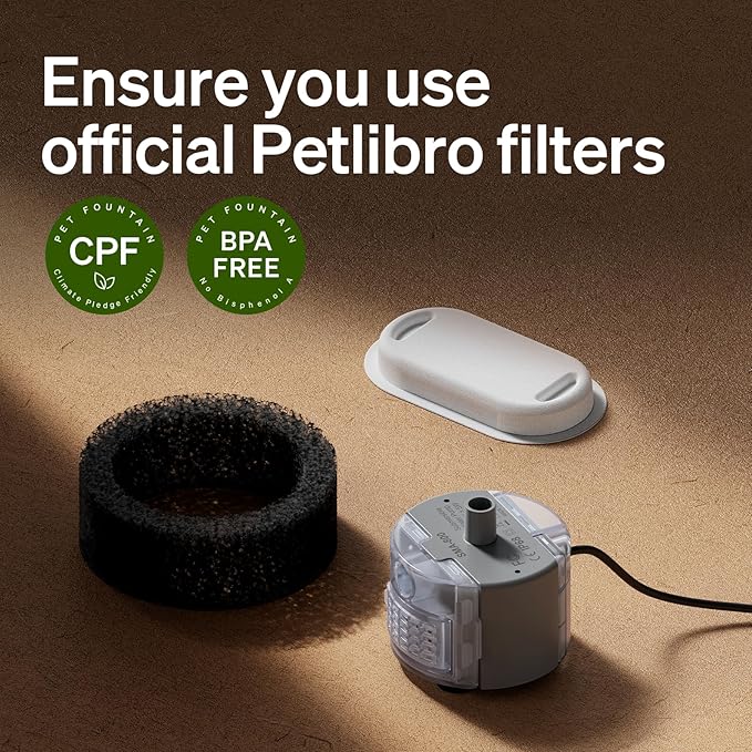 PETLIBRO 8 Packs Replacement Filters for Stainless Steel Cat Water Fountain PLWF003 & PLWF006, 4 Months Set of Replacement Filters fot Pet Water Fountain Stainless Steel