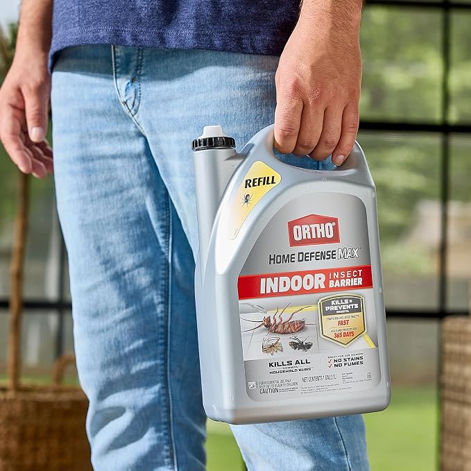 Ortho Home Defense Max Indoor Insect Barrier Refill - Bug Killer Spray Refill, Kills Ants, Roaches, Spiders, Fleas and Ticks, 1 gal. (2-Pack)