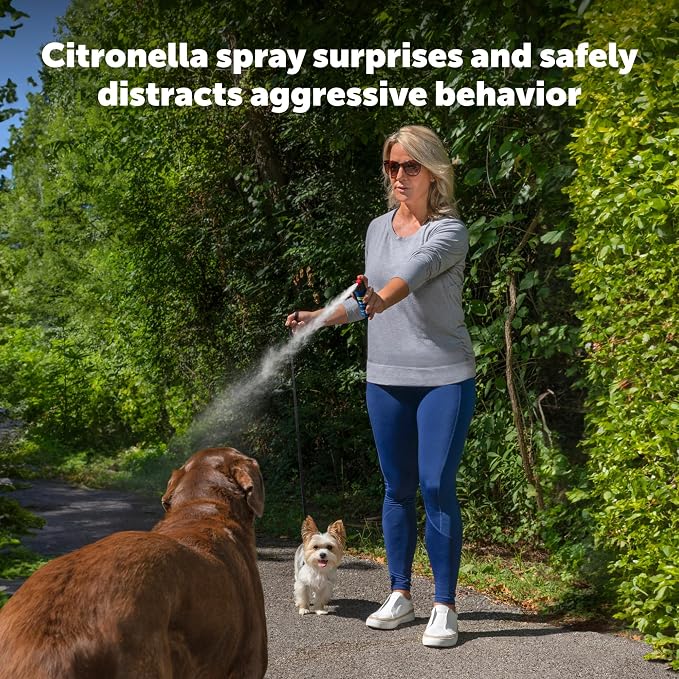 PetSafe SprayShield Animal Deterrent with Clip - Citronella Dog Repellent Spray Ranges up to 10 ft - 2.4 oz / 71 mL - Protect Yourself and Your Pets