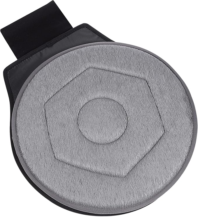 YARNOW 360 Degree Swivel Seat Cushion for Car, Dark Gray Rotating Chair Pad, Non-Slip Auto Revolving Base for Elderly and Pregnant Women, Home Office Mobility Assist