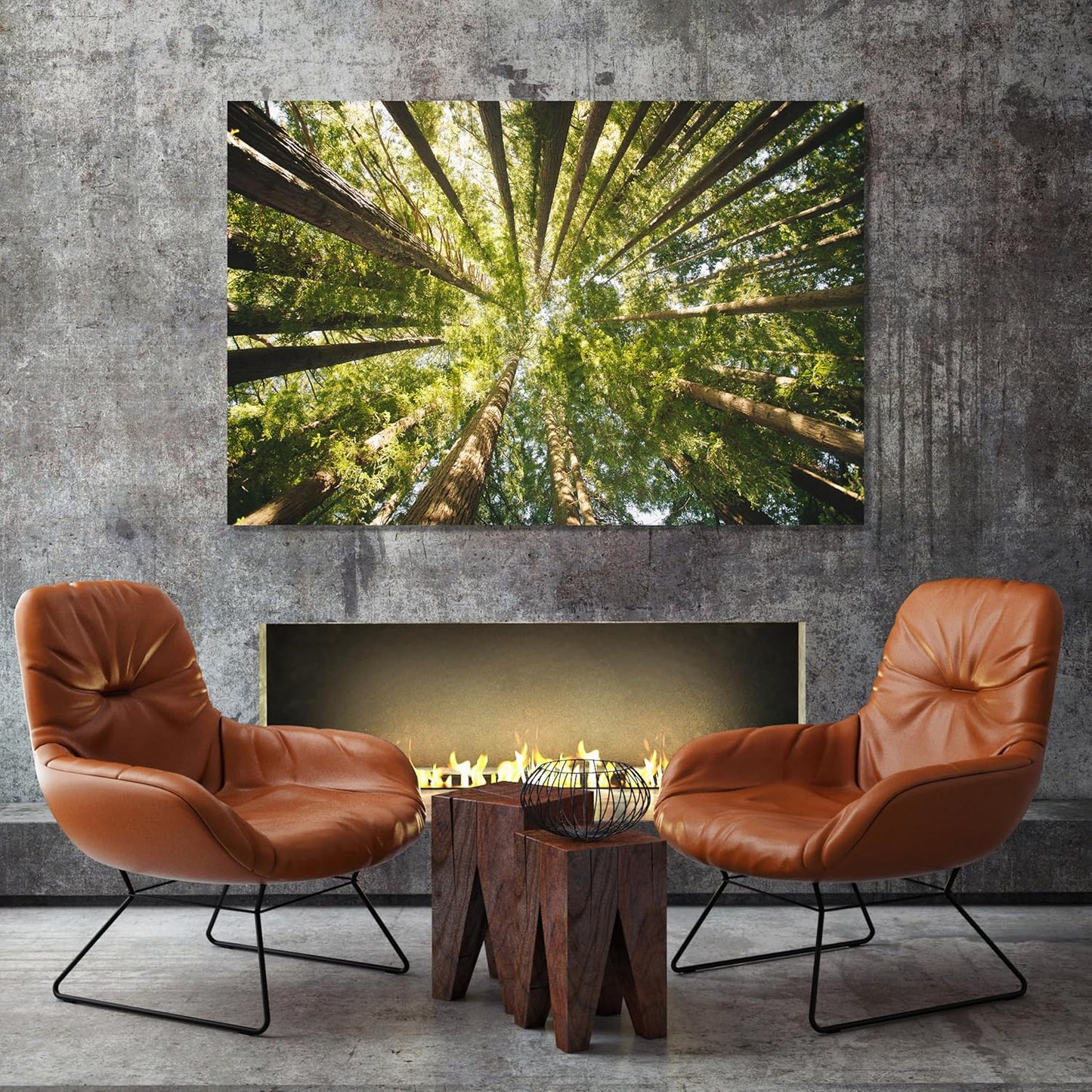 Nature Wall Art Prints - Ocean Forest Mountain Lake Canvas Landscapes - Small to Extra Large Living Room Bedroom Kitchen Bathroom Décor (Serenity in the Forest, 20L" x 30W")