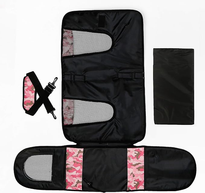 Pawer 18” x 11”x 11” Soft-Sided Foldable Airline Approved Pet Carrier for Cat, Puppy and Small Dog, Washable 600D Oxford Fabric, with Handle and Strap for Carry, Multiple Colors Available
