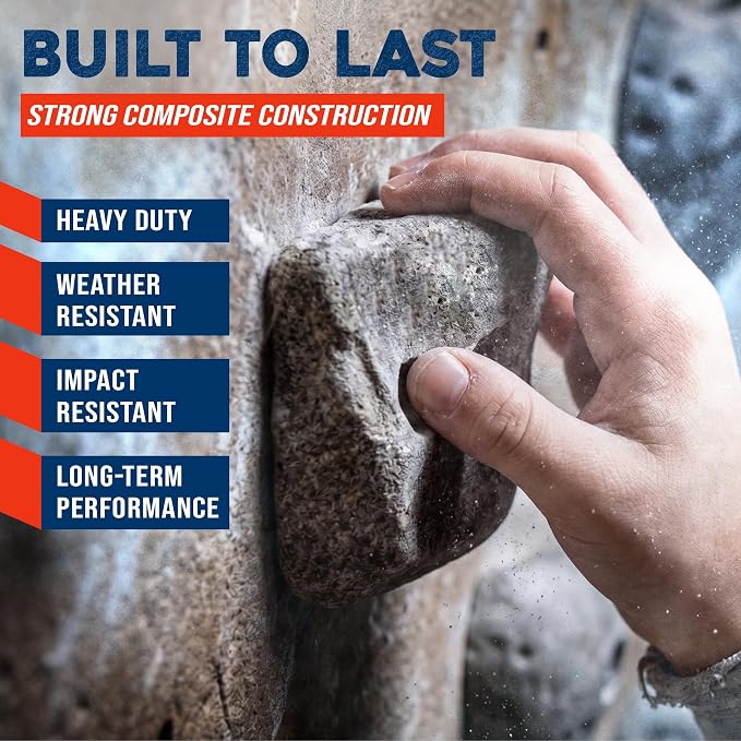 25 Large Screw On Rock Climbing Holds for Rock Wall Grips Made in USA | Rock Climbing Holds for Indoor Outdoor Play Set, Garage Gym, Bouldering, Trees - Rocky Mountain Climbing Gear