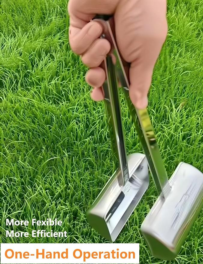 13.5" Stainless Steel Metal Pooper Scooper for Small Dog | Heavy Duty, Very Easy to Use, One-Hand Operation, For Yard & Outdoor Walks, Works on Grass, Gravel, Concrete