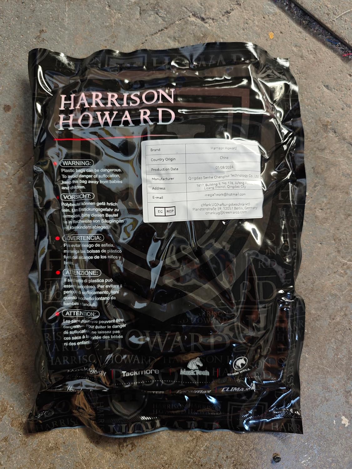 Harrison Howard CareMaster Horse Fly Mask Half Face with Ears Silver/Purple Retro Large Full Size