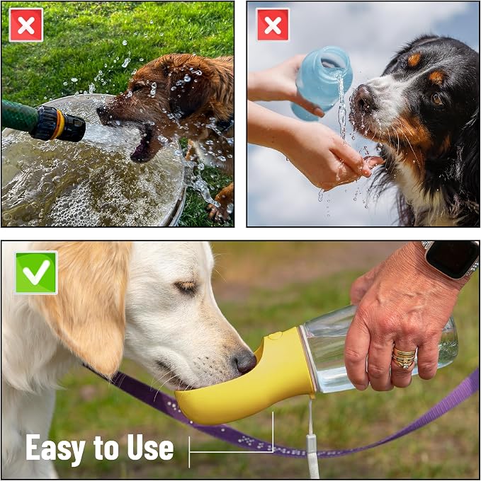 Mr. Pen- Portable Dog Water Bottle, 19 oz, Large | Leak Proof Puppy Water Dispenser with Drinking Feeder for Pets, Outdoor Walking, Hiking, Travel, Not Dishwasher Safe