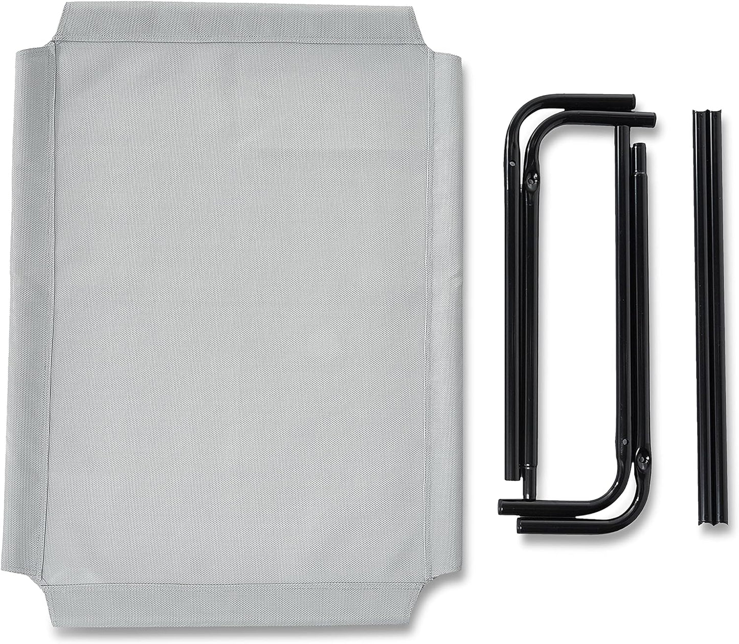 Amazon Basics Breathable Cooling Elevated Dog Bed with Durable Metal Frame, Medium, 43 x 26 x 7.5 Inch, Grey