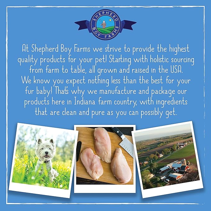 Shepherd Boy Farms Freeze Dried Dog and Cat Treats, Beef Heart, All Natural Single Ingredient Freeze-Dried Dog Treat & Snacks, Made in USA, High Protein, Essential Nutrition of Raw Food, 8oz