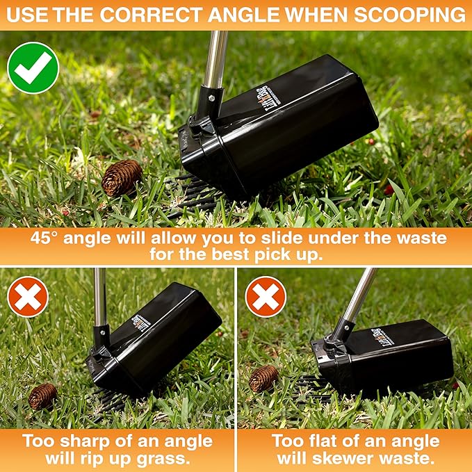 Neater Pet Brands Lift N’ Bag 2.0 Dog Pooper Scooper with Bag Attachment & 31" Pole for Small to Large Dogs, New Longer Pole, 15 Refill Bags, Heavy Duty Dog Poop Scooper for Yard, One-Hand Use