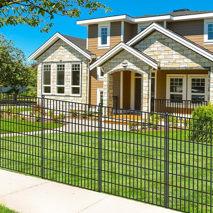 Toolterritary 15 Panels No Dig Garden Fence, 40 in(H) X 36.3 ft(L) Metal Fence Panels, Thickened Rustproof Garden Fencing, Animal Barrier Fence for for Dogs, Rabbits, Landscape, Patio