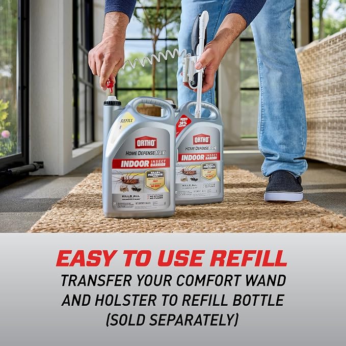 Ortho Home Defense Max Indoor Insect Barrier Refill - Bug Killer Spray Refill, Kills Ants, Roaches, Spiders, Fleas and Ticks, 1 gal. (2-Pack)