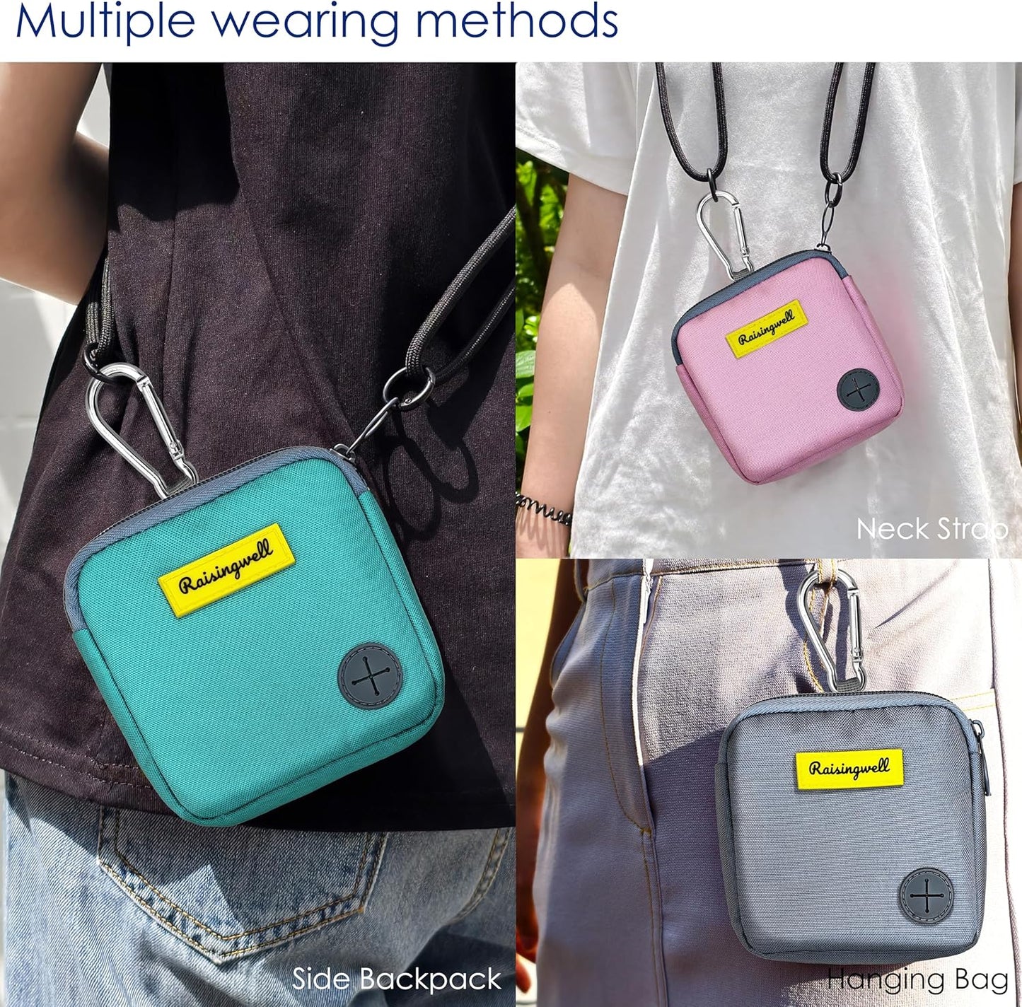 Dog Treat Pouch for Pet Walking and Training with Clicker Poop Bags Small Fanny Zipper Pack Holder for Puppy Snack Dispenser Kit for Leash and Outdoor Use （Green）