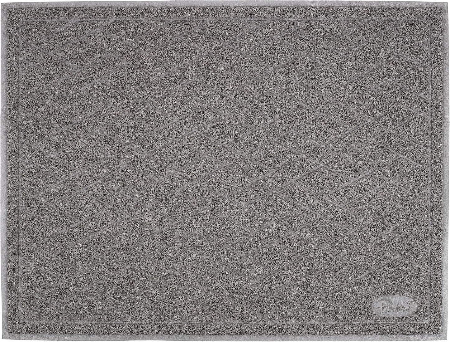 Pawkin Cat Litter Mat, Jumbo XX-Large, 4x3 Feet, Fits Two Litter Boxes or Extra Coverage for One Box, Gray