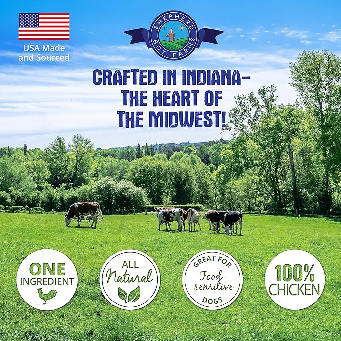 Shepherd Boy Farms Freeze Dried Dog and Cat Treats, Chicken Liver, All Natural Single Ingredient Freeze-Dried Dog Treat & Snacks, Made in USA, High Protein, Essential Nutrition Raw Food, 3oz